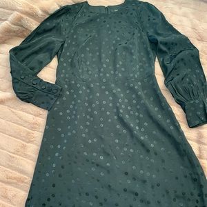 Shift dress in jacquard floral dot